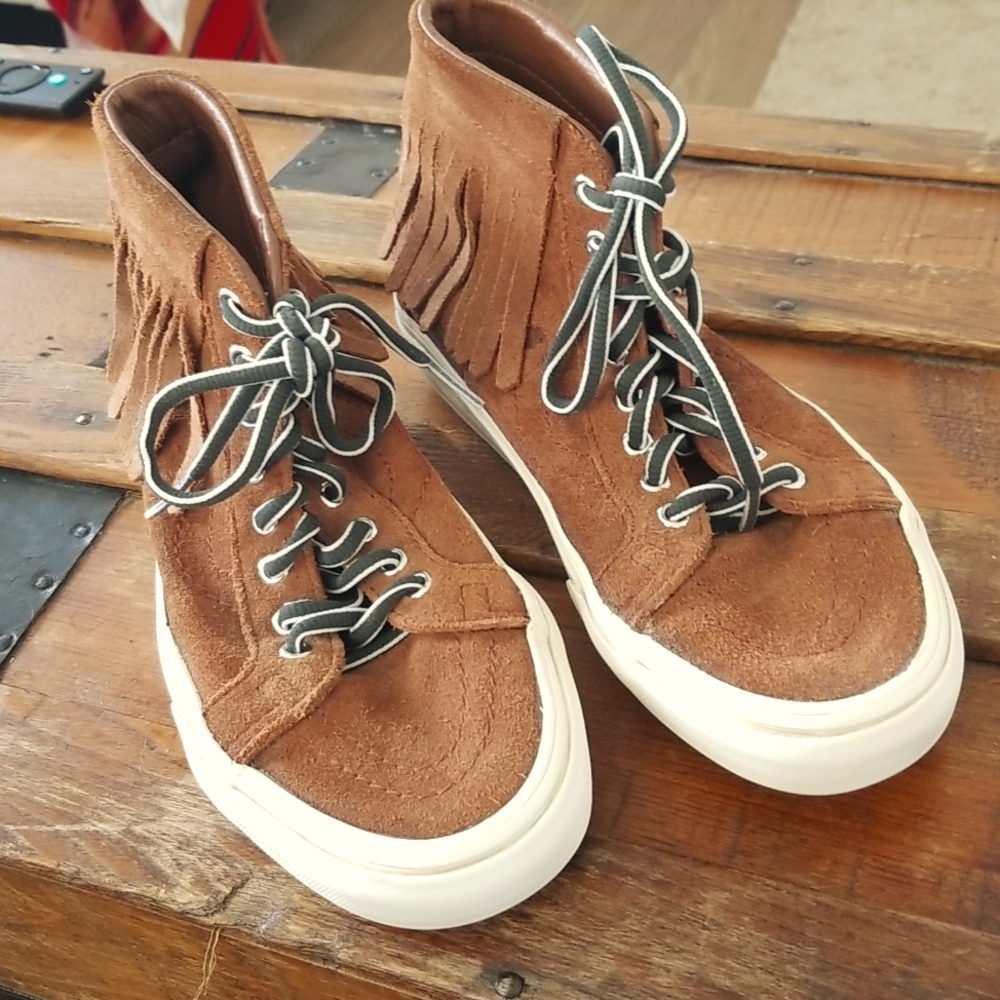 Vans Suede Fringe Athletic Skateboard Sneakers Shoes 6.0 W 4.5 Men